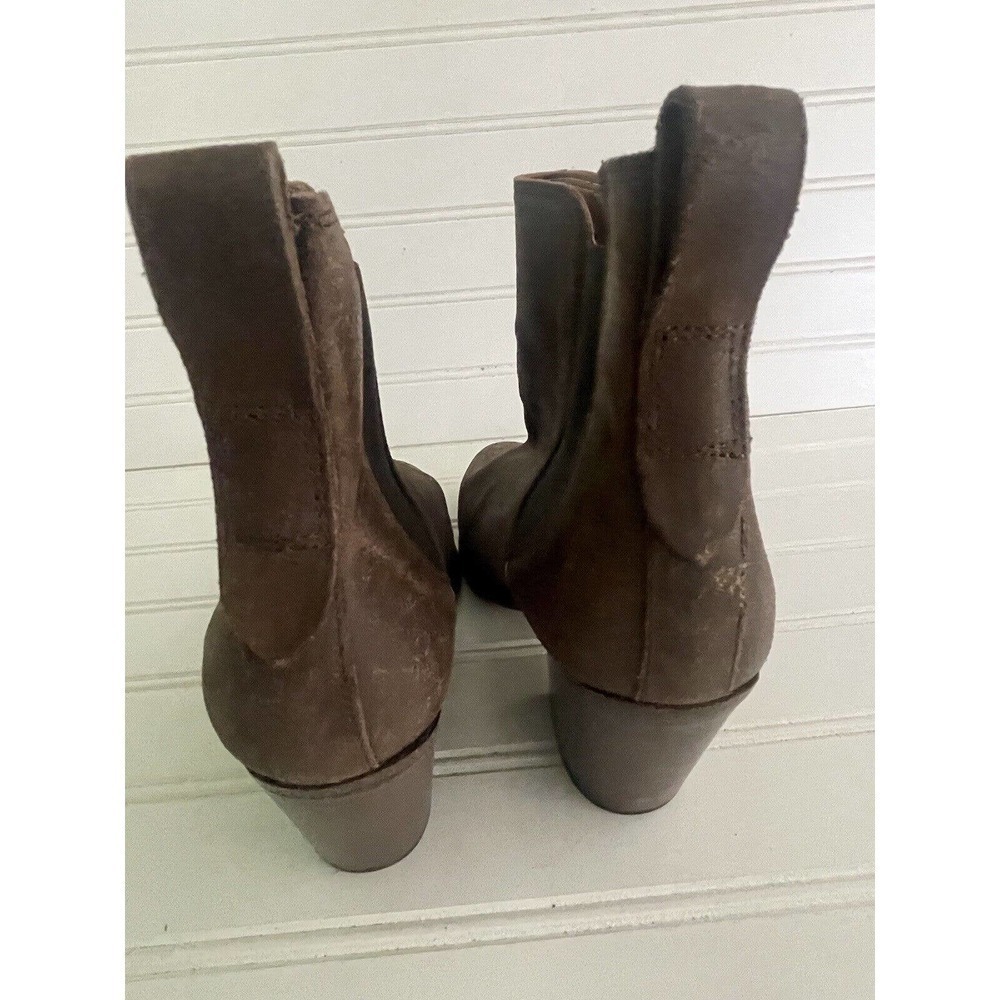 Rag & Bone Womens Brown Suede All Leather Block Heel Booties 36 1/2 Size 6 US - Picture 2 of 9